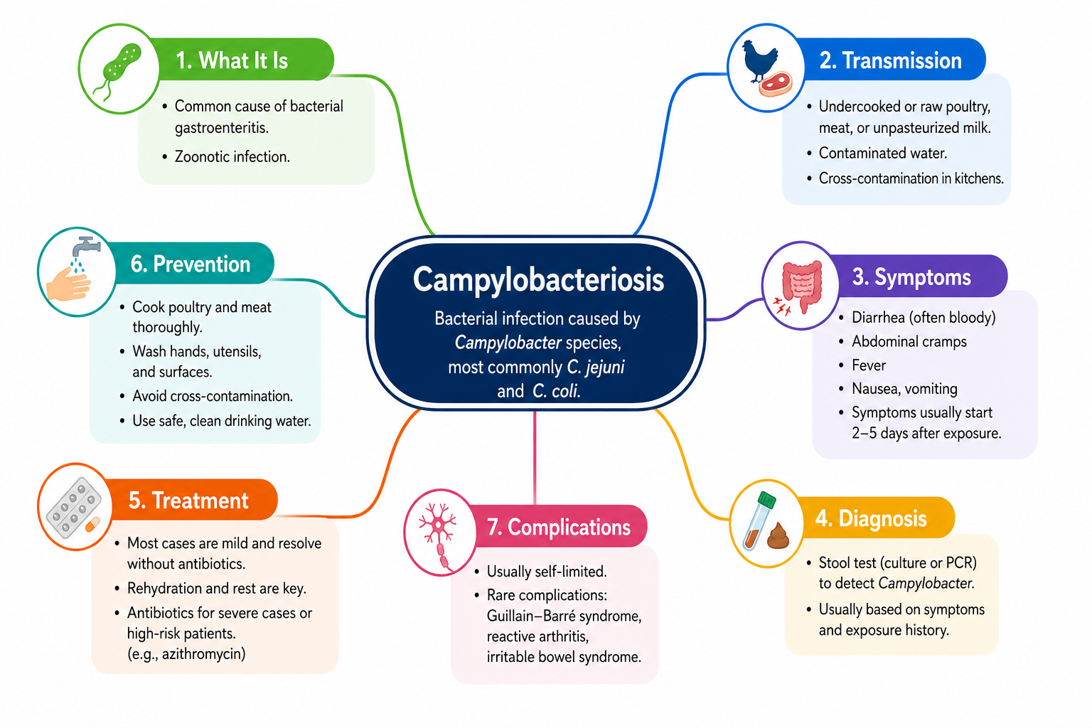 Campylobacteriosis mind map