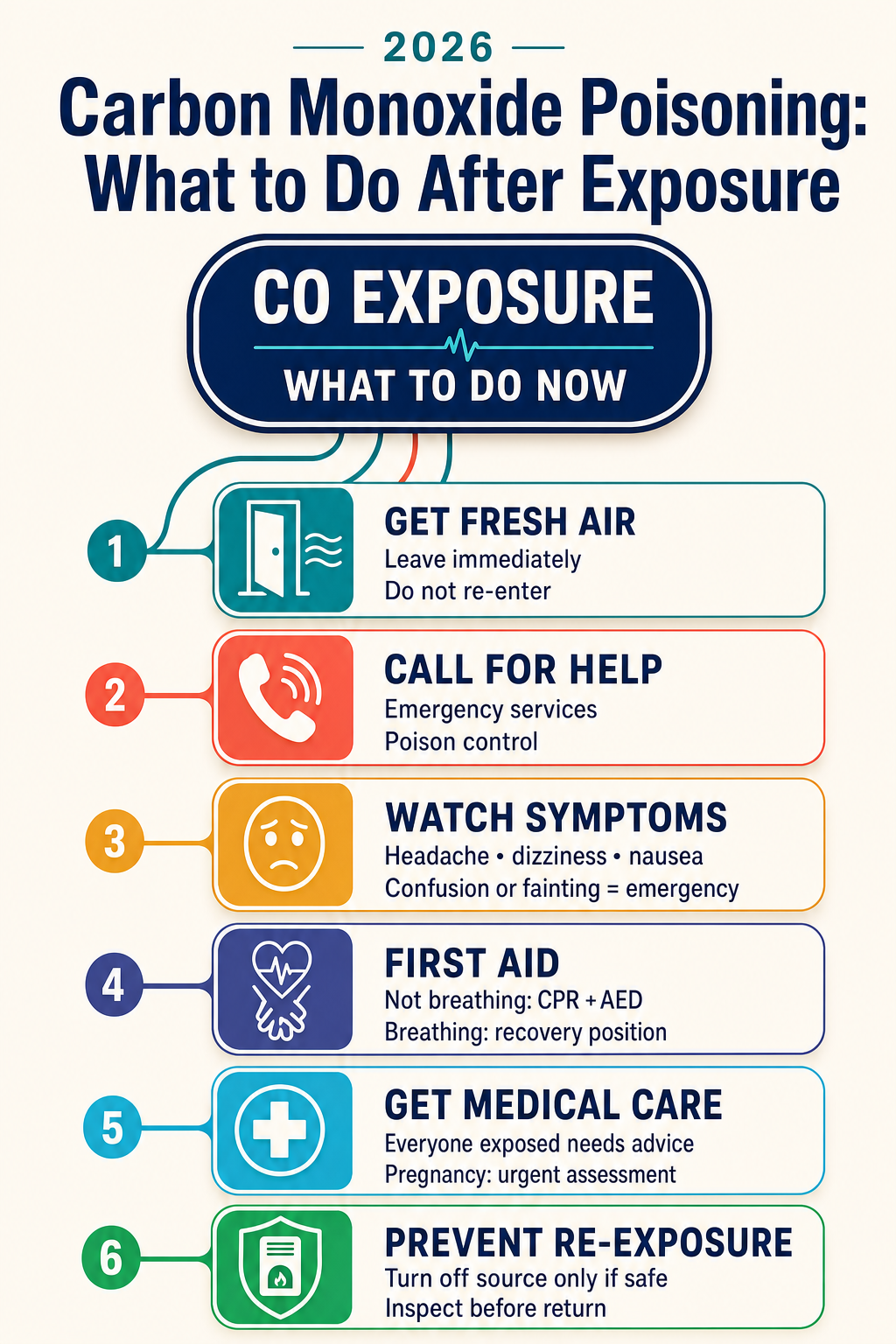 Carbon Monoxide Poisoning: What to Do After Exposure mind map
